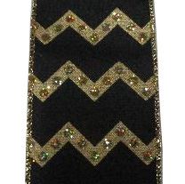 LINEN GLT CHEVRON 2.5X10Y RIBBON