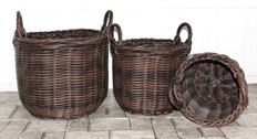 ROUND POLY BASKET 3/SET