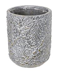 POT CONCRETE 7" GRAY/GOLD