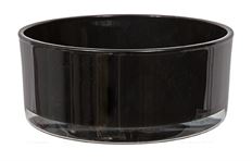 GLASS BOWL 7.5"X3" BLACK