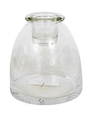 GLASS CANDLEHOLDER 7" CLEAR