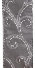 RIBBON 2.5" SCROLL GREY 10Y