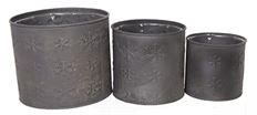 POTS METAL SNOWFLAKE SET/3 SILVER