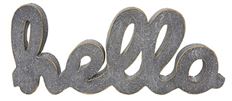 METAL HELLO SIGN 28"x11.5"