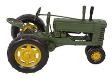METAL TRACTOR GREEN 12X6.5"