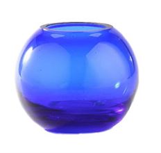 GLASS ROUND 5"X6" COLBALT BLUE