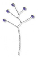 QUINTET RHINESTONE DARK PURPLE 12/P