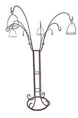 CANDELABRA W/VOTIVEX8 41" RUST