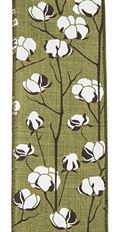 RIBBON COTTON BRANCH 2.5"X10Y MOSS