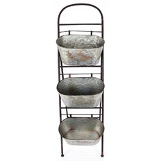 METAL LADDER PLANTER 39" X3