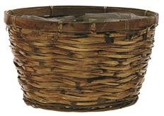 DISHGARDEN 8" ROUND STAIN RATTAN