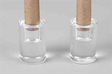 GLASS TAPER HOLDER 6.5CM CLEAR