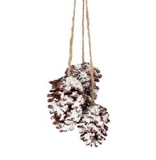 SNOWED CONE JUTE ORN 28"