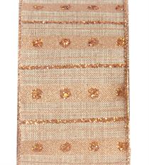 LINEN GLT STRIPE DOTS 2.5"X10Y