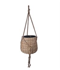 BASKET RATTAN HANGING 17X21" NAT