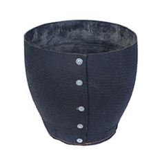 RECYCLED TIRE POT 14.5X13.5" BLK