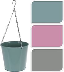 METAL HANGING PLANTER 18CM 3/ASST