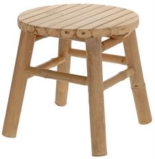 BAMBOO STOOL 40CM NATURAL