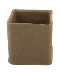 CERAMIC CUBE 14CM KAKI