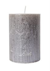PILLAR CANDLE METAL 10CM SILVER
