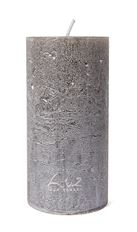 PILLAR CANDLE METAL 12CM SILVER
