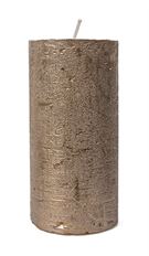 PILLAR CANDLE METAL 12CM ANTQ GOLD