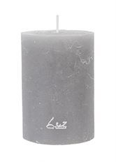 PILLAR CANDLE RUSTIC 7X10CM LT GRAY