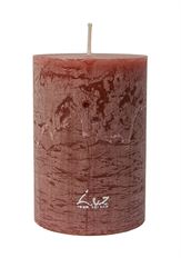 PILLAR CANDLE RUSTIC 7X10CM CORAL