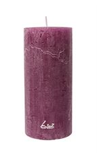 PILLAR CANDLE RUSTIC 15X7CM GRAPE