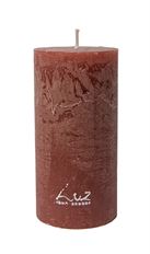 PILLAR CANDLE RUSTIC 6X12CM CORAL
