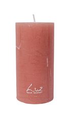 PILLAR CANDLE RUSTIC 6X12CM PEACH