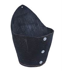 RECYCLED TIRE WALL POT 14X9" BLK