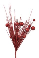 STARBURST PINE BALL SPRAY 20&quot; RED