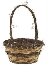 BASKET 8.5" VINE BAMBOO W/HDL