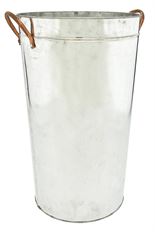 METAL BUCKET 17.5" SILVER