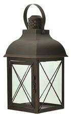 LANTERN 13.75" BLACK/COPPER