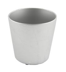 CERAMIC ORCHID POT 14CM MATTE SLV