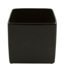 CERAMIC SQ POT 14CM MT BLACK