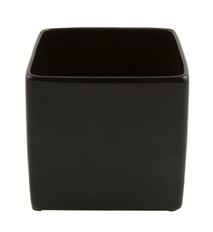 CERAMIC SQ POT 17CM SH BLACK