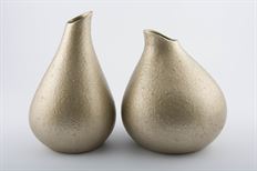 CERAMIC VASE 20CM ACE GOLD S/2