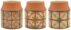 CERAMIC POT MOSAIC DESIGN 3/ASST