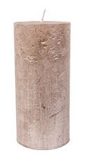 PILLAR CANDLE METAL 15CM CHAMPAGNE