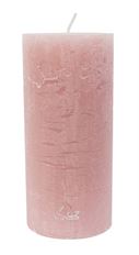 PILLAR CANDLE RUSTIC 15X7CM T ROSE