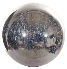 TABLE BALL GLASS 24CM SILVER