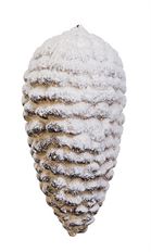 ORNAMENT PINE CONE 10" WHITE