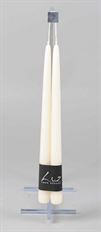 TAPER CANDLE 40CM WHITE ASPARAGUS