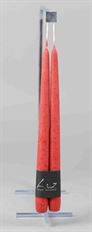 TAPER CANDLE VELVET X2 40CM VIN RED