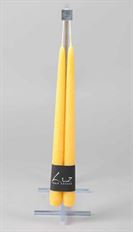 TAPER CANDLE VELVET X2 30CM OCHRE
