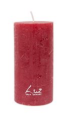 PILLAR CANDLE RUSTIC 6X12CM VIN RED