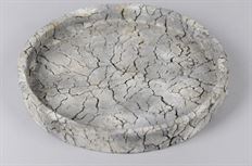 POTTERY TRAY 33.5X4.5CM GRAY